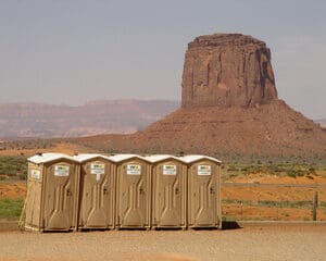 Monument Valley with Porta-Potties